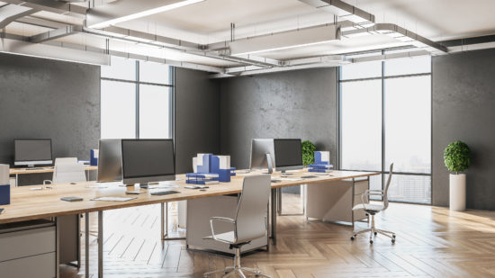 Minimalistic coworking office