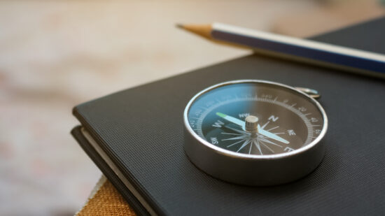 Compass business navigate, business concept, education concept, navigation